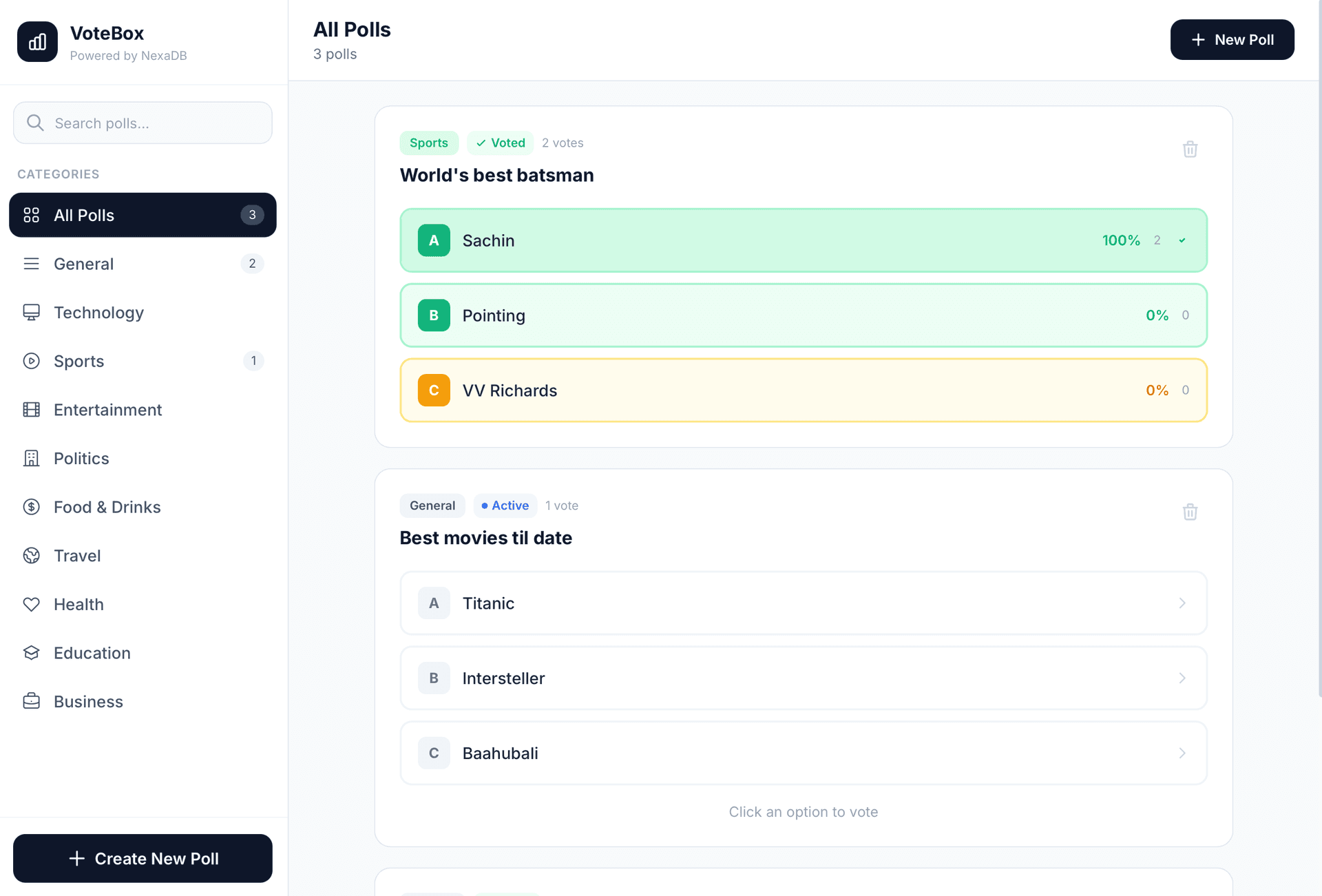 PollingApp Screenshot